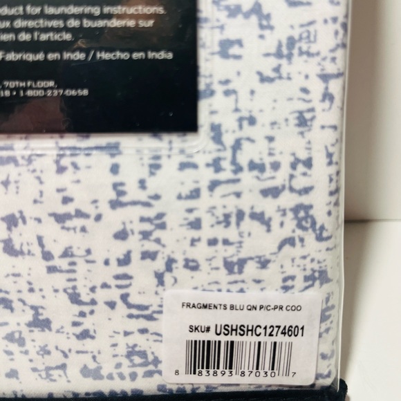 Vera Wang Set of 2 Luxurious Satin Weave Fragments Blue Queen Size Pillowcases - Picture 8 of 12